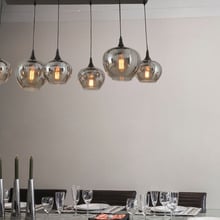 Eaves Tear Drop Glass 6 Light Linear Pendant